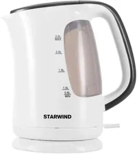 1929915.01 Чайник Starwind SKG3025 2.5л. 2200Вт белый/серый (пластик)