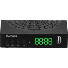 Тюнер DVB-T2 StarWind CT-240 черный кэшбэк