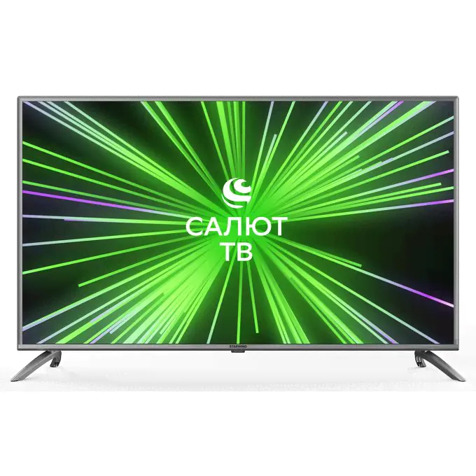 50" Телевизор Starwind SW-LED50UB403 стальной 3840x2160, Ultra HD, 100 Гц, WI-FI, SMART TV, AV, HDMI, USB, DVB-C, DVB-T2, DVB-S2 Салют.ТВ